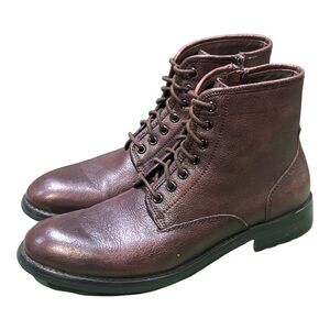 Kenneth Cole Black Horse Brown Color Ankle Boots Size 9.5.